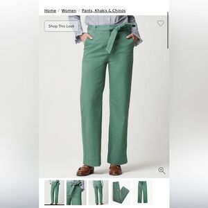 J. Crew Factory Green Wide Leg Pants